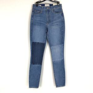 Universal Thread High Rise Skinny Patched Jeans Women's Size 00 / 24R Stretch